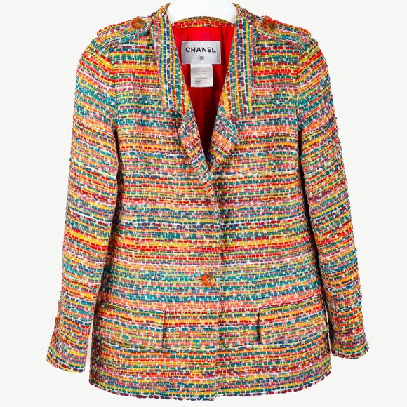 Chanel Resort 2016 Multicolour-Tweed Single-Button Blazer - Picture 1 of 12